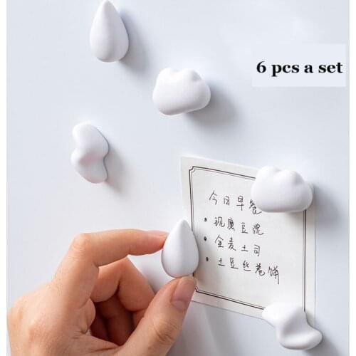 3D Three-Dimensional Decorative Refrigerator Magnet Message Stickers Pack Of 6 Strong Magnetic Note Stickers Fixed Magnet Buckle