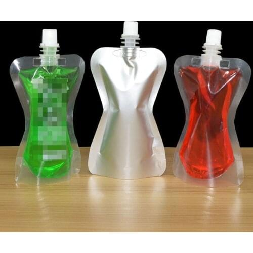 50pcs 100ML Doypack Aluminum Foil Mylar Stand Up Bag Liquid Bag Water Beverage Squeeze Drink Spout Pouch