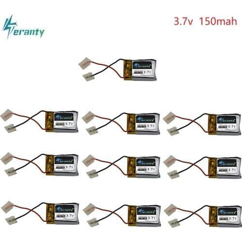 10pcs 3.7V 150mAh battery for Syma S105 S107 S107G S109 S107-19 For Skytech M3 3.7V 150mAh Li-Po Battery Helicopter Part 10PCS