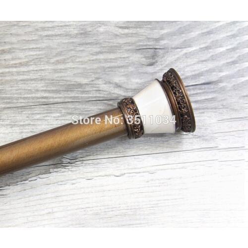 European style American antique telescopic rod, Mild Steel Extendable Telescopic Shower Curtain Rail Pole Rod Bath Window Hanger