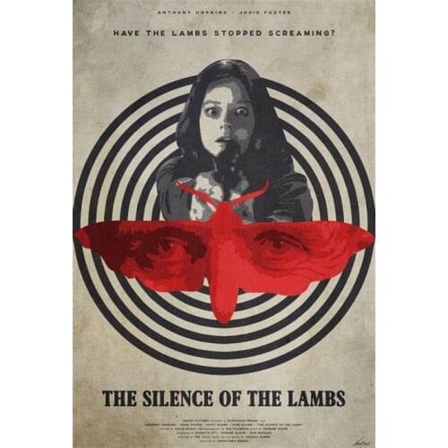 More Style Choose The Silence Of The Lambs Movie Art Print Silk Poster Home Wall Decor 24x36inch