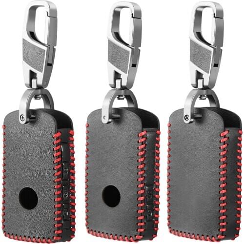 Remote Key Case For Mazda 3 Alexa 2019 2020 Sedan Hatchback Genuine Leather key Fob Shell Cover Skin Jacket Sleeve