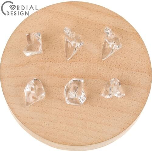 Cordial Design 430Pcs Jewelry Accessories/Irregular Shapes/Clear Acrylic Beads/DIY Charms/Hand Made/Earring Findings Components