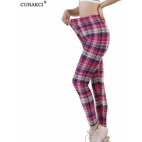 CUHAKCI Women Leggings Push Up Fitness High Waist Gym Wholesale Running Leggins Trousers Jogger Sport Elastic Printed