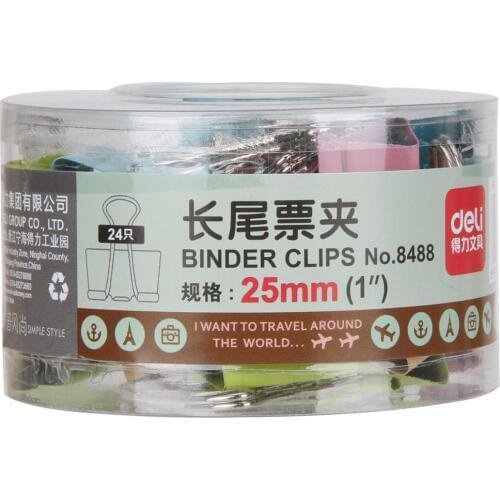 Deli 8488 Long tail folder sub color metal bill swallow tail folder office supplies bill folder file paper folder bill folder