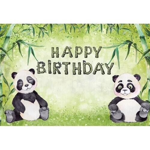Baby panda bamboo background Birthday decoration vinyl portrait photography backdrops for photographer studio backgrounds G-1057