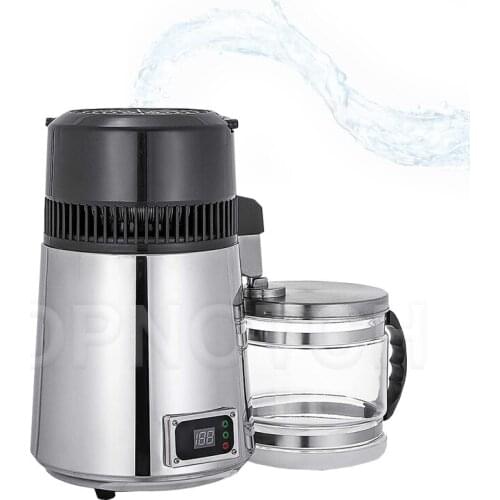 Water Distillers Countertop Stainless Steel 4L 750W Digital Control Distilling Water Machine For Home With Handle