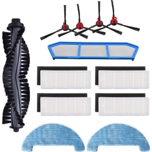 For ILIFE A4 A4S A40 Parts Hepa Filter Primary Filter Side Brush Roll Brush Rags Main Brush Cover Mop Cloth Accessories