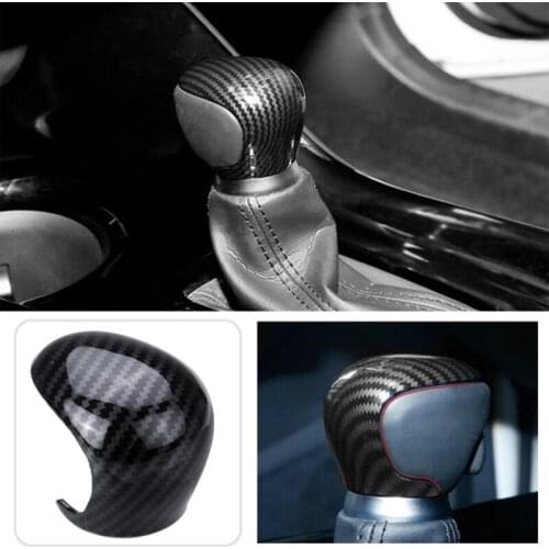 For Toyota CHR C-HR 16-19 Carbon Fiber Shift Knobs Shift Lever Gear Shift Decorate Cover Trim