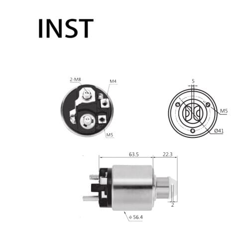 ELECTROMAGNETIC SWTICH SOLENOID FOR 12V 1.2KW 230540 230550 230590 230660 230670 35640540 35640550 35640590 35640660 471
