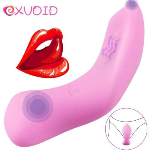 EXVOID Masturbator Clitoris Massager Silicone Invisible Tongue Vibrator Sex Toys for Women Wearable Vibrators for Woman Female