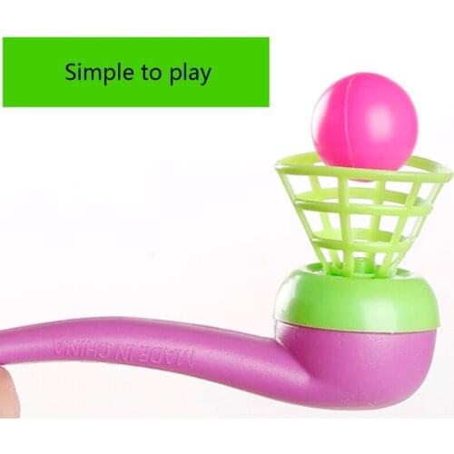 M76C Classic Pipe Blowing Ball Toy Floating Ball for Activity Centers Stimulation Mini Ball Montessori Toy for Kids Toddler
