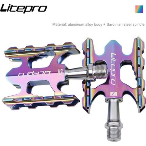 Litepro Folding Bike Pedal Sealed Bearing Aluminum Alloy Non-slip MTB Road Bike BMX Universal Bicycle Pedal Bike Part