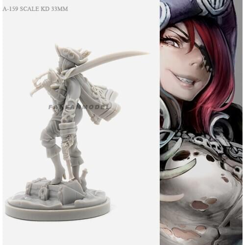 3MM Resin Figure Kits Beauty Soldier goddess self-assembled A-159