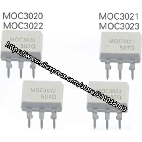 10PCS MOC3020 DIP6 3020 DIP MOC3021 MOC3022 MOC3023 Optocouplers 6Pin 400V Optocoupl new and original / SOP6