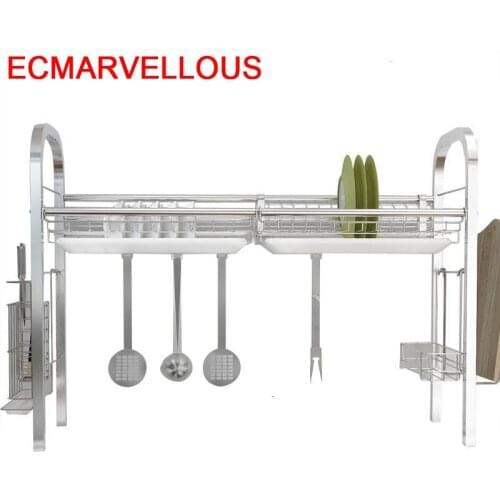 Storage Organizer Cosas De Accessories Organization Scolapiatti Stainless Steel Mutfak Organizador Cocina Cuisine Kitchen Rack