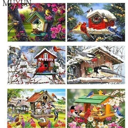 Full Crystal Diamond Painting Animal Shaped Crystal Diamond Embroidery Bird Cross Stitch 3D Diamond Mosaic Home Decoration Ep027