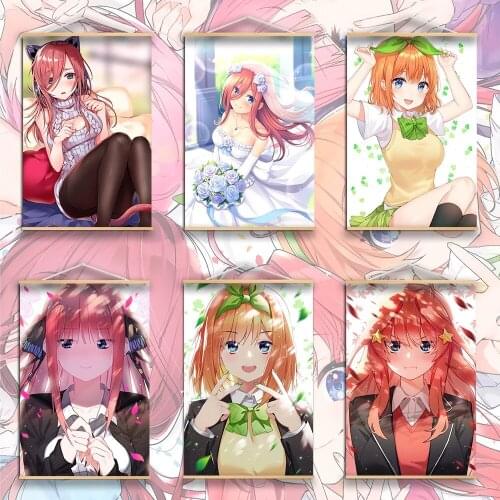 Anime Manga The Quintessential Quintuplets Wall Poster Canvas Painting Solid Wood Hanging Scroll Posters Wall Decor Anime Poster