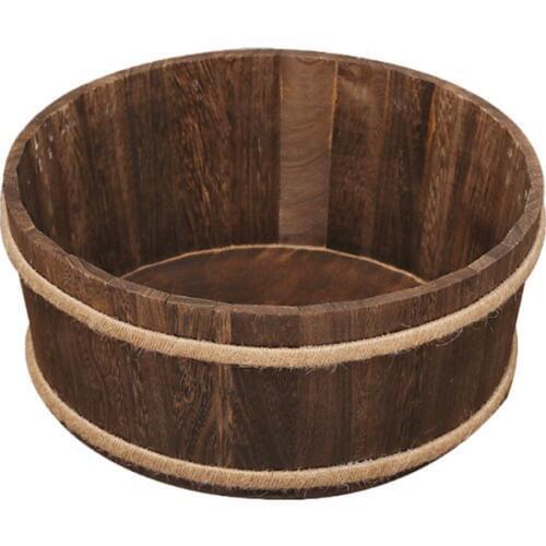 Wooden Basin Full Moon Infants Baby Pose Shooting Prop Newborn Photography Props