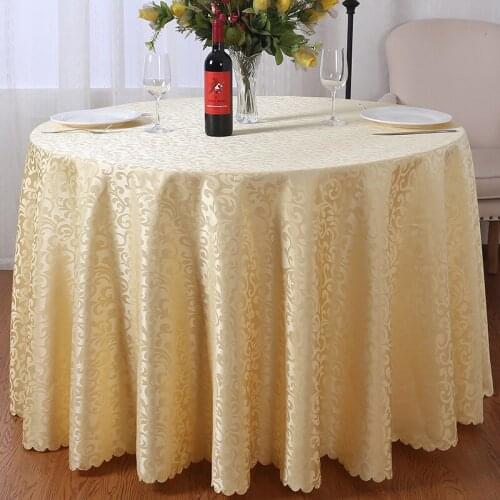 Wedding Party Round Table Cloth Household Europe Tablecloth Table Dinning Polyester Fabric Decoration Banquet Hotel Table Cover