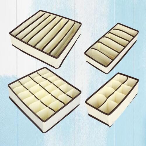 Folding Underwear Bra Divider Storage Box Socks Hairpin Makeup Bedroom