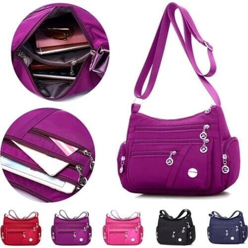 Multiple Compartment Crossbody Bags Women Messenger Chest Bag Pack Casual Bag Waterproof Nylon Single Shoulder Strap Pack New