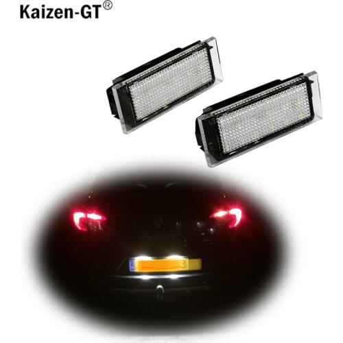 Car LED Number Lamps White License Plate Lights For Renault Megane 2 Clio Laguna 2 Megane 3 Twingo Master Vel Satis Opel Movano