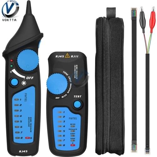 FWT81 Network Cable Tester RJ45 RJ11 Wire Tracker Telephone Line Tester LAN Network Cable Collation Electric Line Finder Tester