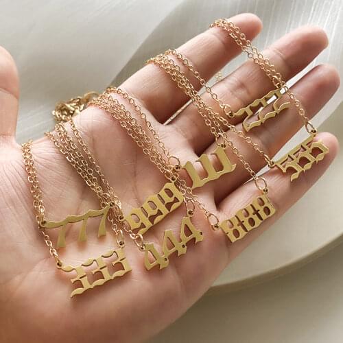 Devil Necklace For Women Stainless Steel Angel Number Necklaces Pendant Charms Minimalist Jewelry Gift Collares Bijoux Femme