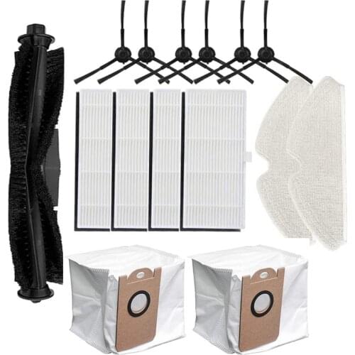 15 Pcs Kit for Proscenic M7 Pro Vacuum Cleaner Accessories,1 Roller Brush,6 Side Brush,4 Filters,2 Mop Cloth,2 Dust Bag