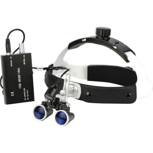 Surgical Dental Loupes Magnifier Dentist Binoculars Headband Magnifying Glasses Lupas with Headlight for Medical Surgery