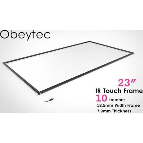 23" IR Touch ScreenOverly Kit, 10 touch Points, with 3mm thickness Glass, Anti-vandal, Anti-sunshine, Anti-Dust