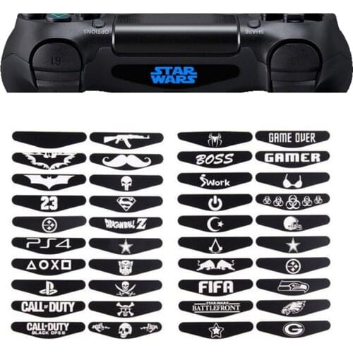 30/40 Pcs=1set for PlayStation 4 PS4 Gamepads Controller Slim Pro LED Light Bar Cover Decal Skin Sticker Lightbar Film Stickers