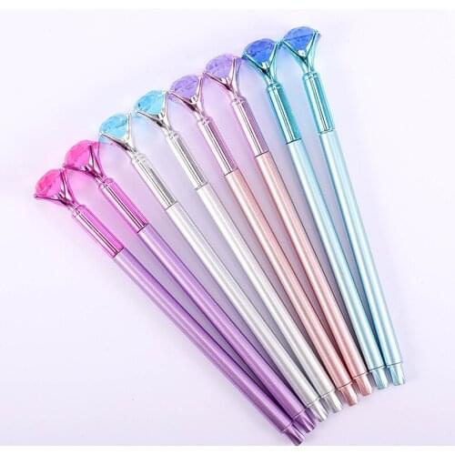 36 pcs/lot Creative Big Diamond Gel Pen Cute 0.5 mm Signaturel Pens School Office writing Supplies Promotional Gift