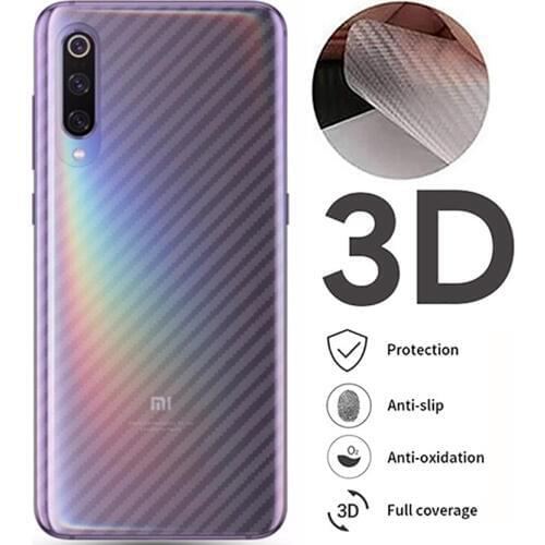 5Pcs/lot 3D Carbon Fiber Back Screen Protector For Xiaomi Mi 10 9T Pro 9 Lite Redmi K20 K30 Pro Note 9S 7 8T 8 Pro