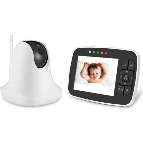 3.5inch High Resolution Baby Monitor Infrared Night Vision Wireless Video Baby Sleeping Monitor with Remote Camera Pan-Tilt-Zoom