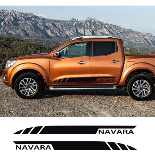 2PCS Car Door Side Stickers For Nissan NAVARA D40 NP300 N22 D22 D23 Auto Accessories DIY Stripes Decoration Vinyl Film Decals