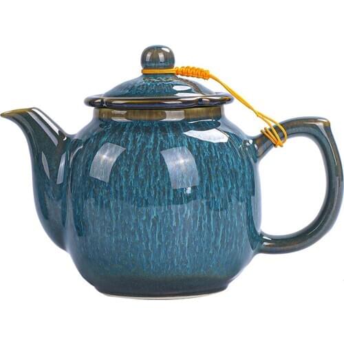 Teapot Ceramic Filter Kiln Baked Single Teapot Large Size Capacity Household with Liner Kung Fu Tea Set Tea Maker Cup Set