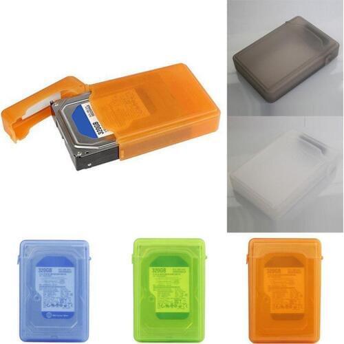 3.5'' Storage Case For SATA IDE HDD Hard Disk Drive Dustproof Protection Box Storage Case Orange Green SSD Hdd Enclosure Cases