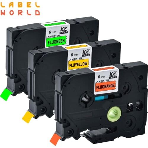 Label World 6/9/12/18mm TZe-B11 label tape special multicolor label ribbon Compatible for brother P-TOUCH label printer
