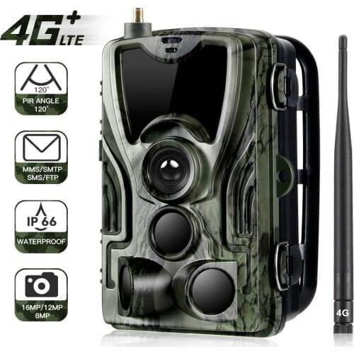 Hc-801Lte 4G Hunting Camera 16Mp 32Gb Trail Camera Ip66 Photo Traps 0.3S Wild Camera with 5000Mah Lithium Battery Camara Caza