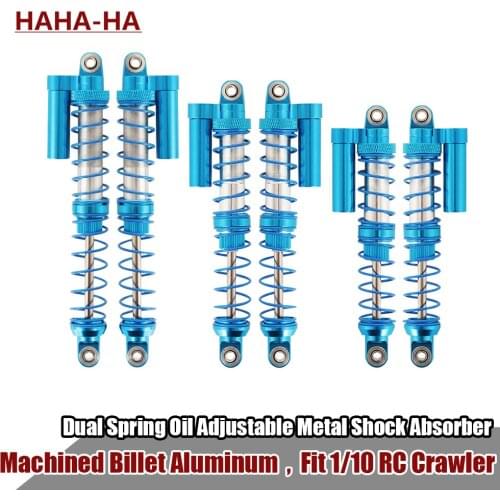 HAHA-HA Oil Adjustable 90 100 110mm Shock Absorber Metal Damper for 1/10 RC Crawler Traxxas TRX4 Axial SCX10 WRAITH RR10