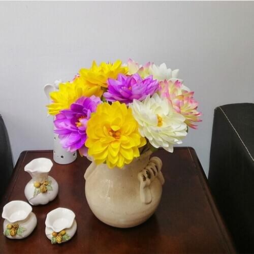 16PCS Artificial Lotus With Stem Deocorative Ornament 38cm Home Garden Interior Decoration