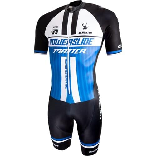 Powerslide Roller Skating Triathlon Suit Men Speed Inline Roller Skate Jumpsuit Pro MTB Tights Cycling Jersey Skinsuits Ciclismo