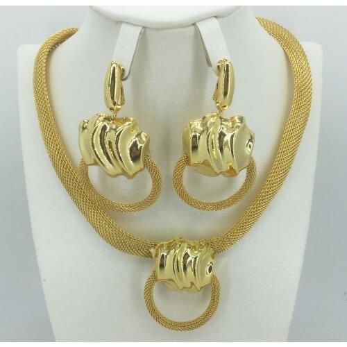 Summer dresses for women gold necklace earrings collection fashion Nigeria wedding African pearl jewelry collection Italian wome