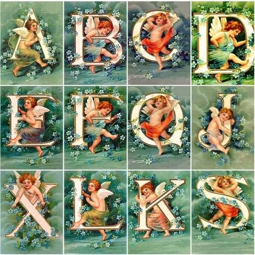 MomoArt Diamond Embroidery Child Cross Stitch Diamond Painting Angel New Arrival Mosaic Portrait Full Drill Square Wall Decor