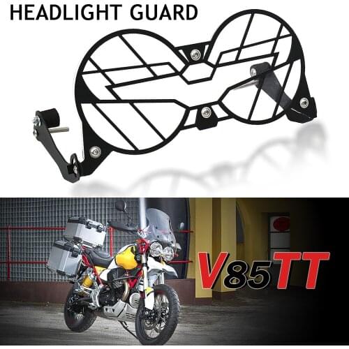 NEW Motorcycle Folding Headlight Guard Protector Grill Double Protection For Moto Guzzi V 85 TT V85TT V85 TT V 85TT