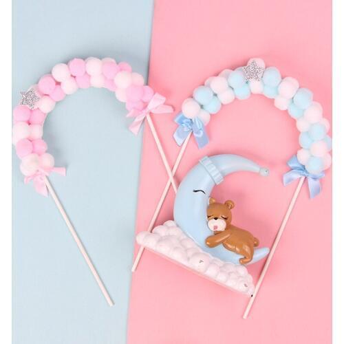 Simple cake top hat hair ball arched cake top hat decoration tool cake card portable holiday party decoration supplies