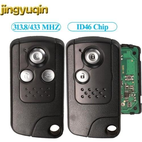 Jingyuqin Remote Car Key Control 313.8MHZ ID46 PCF7953 Chip For Honda CR-V Accord Civic Odyssey 2 Buttons Smart Keyless Entry