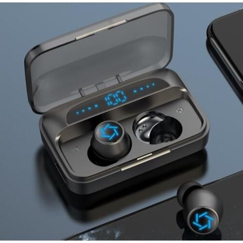 S15 TWS Bluetooth 5.0 Earphone LED Power Display Charging Box Earplugs Wireless Earphones Waterproof Noise Cancelling Earphones
